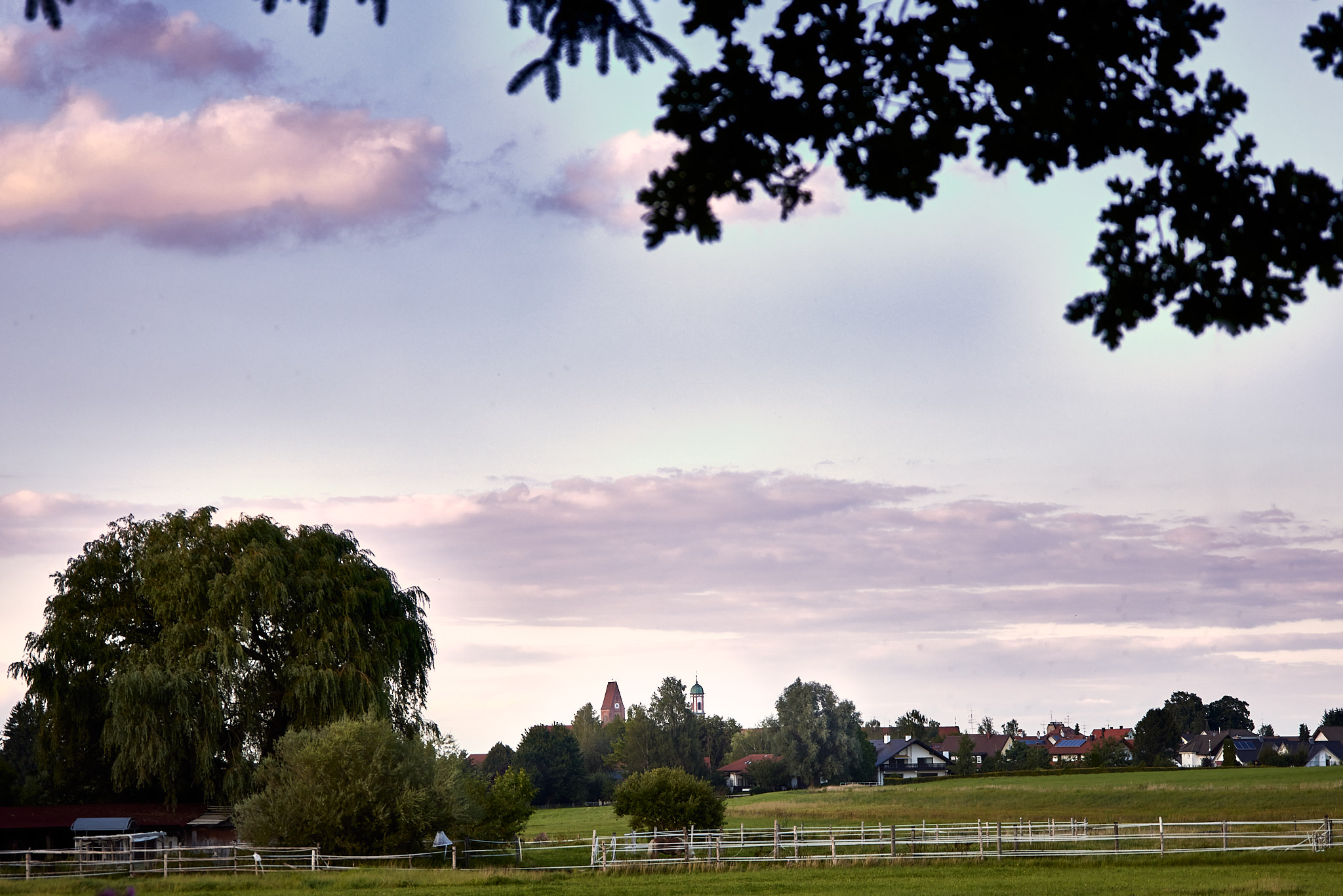 Bad Wörishofen bei Sonnenuntergang